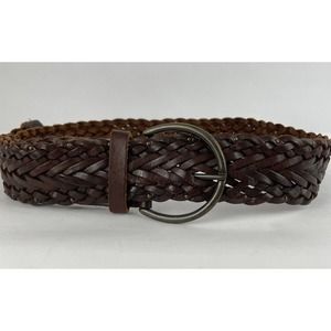 American Eagle Outfitters Women's S/M Brown Braided Leather Belt